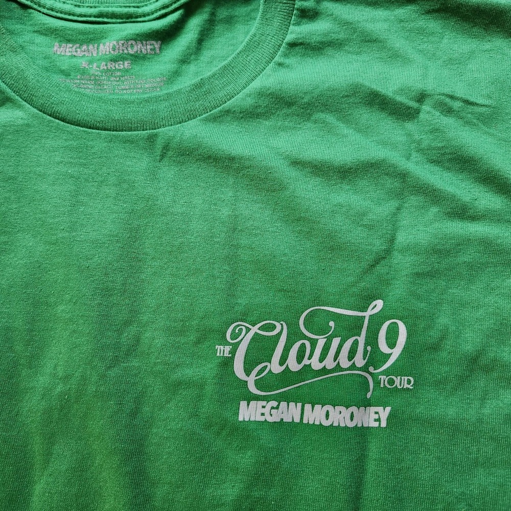 Megan Moroney Cloud 9 Tour Video Merchandise T-Shirt Green Size XL